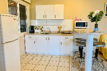 Large Garden Studio 1 kitchen and bar